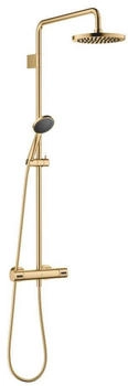 Dornbracht Showerpipe mit Brause-Thermostat Kopfbrause 220mm messing gebürstet (3445997928)