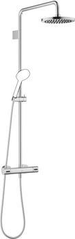 Dornbracht Showerpipe mit Brause-Thermostat Kopfbrause 220mm chrom gebürstet (3445997993)