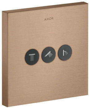 Axor ShowerSelect Square Ventil Unterputz f&uuml;r 3 Verbraucher brushed red gold (36717310)