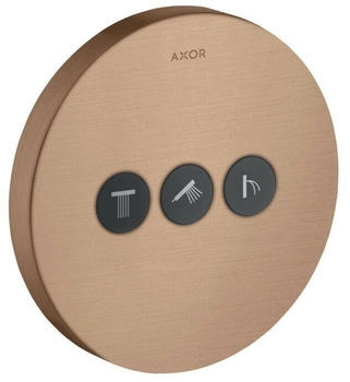 Axor ShowerSelect Round Ventil Unterputz f&uuml;r 3 Verbraucher brushed red gold (36727310)