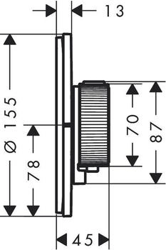 Axor ShowerSelect ID Thermostat f&uuml;r 1 Verbraucher polished gold optic (36756990)