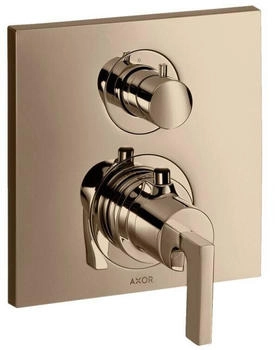 Axor Citterio Thermostat Unterputz mit Ab- und Umstellventil und Hebelgriff polished red gold (39720300)