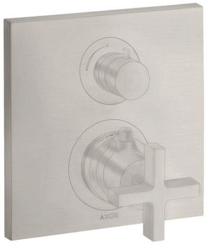 Axor Citterio Thermostat Unterputz mit Ab- und Umstellventil und Kreuzgriff edelstahl (39725800)