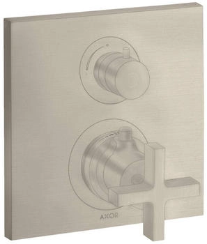 Axor Citterio Thermostat Unterputz mit Ab- und Umstellventil und Kreuzgriff brushed nickel (39725820)