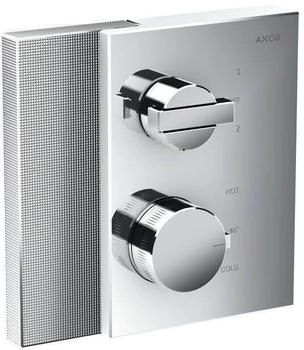 Axor Edge Thermostat Unterputz mit Ab- und Umstellventil mit Diamantschliff chrom (46761000)