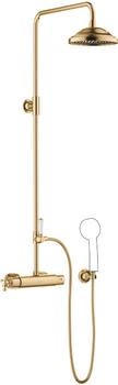 Dornbracht MADISON Showerpipe mit Brause- Thermostat ohne Handbrause messing gebürstet (3445836028)