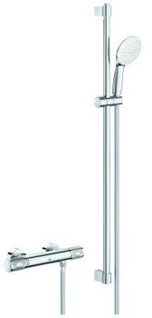 GROHE Grohtherm 1000 Thermostat-Brausebatterie mit Brausegarnitur chrom (34835001)