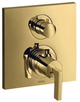 Axor Citterio Thermostat Unterputz mit Abstellventil und Hebelgriff polished gold optic (39700990)