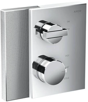 Axor Edge Thermostat Unterputz mit Absperrventil mit Diamantschliff chrom (46751000)