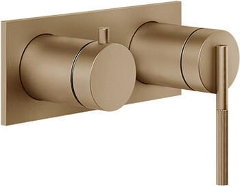 Gessi Ingranaggio 2-Wege Brause-Einhebelmischer warm bronze geb&uuml;rstet (63579726)