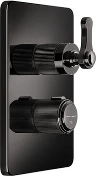 Gessi Venti20 Brause-Thermostat mit 3-Wege-Umlenkkartusche metall schwarz (65137706)