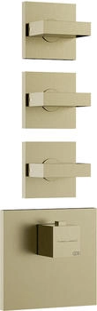 Gessi Rettangolo Wellness Unterputz-Thermostat für 3 Verbraucher 3/4" messing gebürstet (43216727)