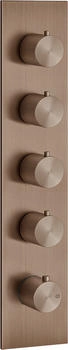 Gessi 316 Wellness Unterputz-Thermostat für 4 Verbraucher 3/4" kupfer gebürstet (54518708)