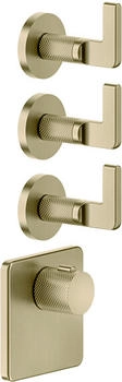 Gessi Inciso Hochleistungs-Thermostat mit 3 Wegen messing geb&uuml;rstet (58216727)