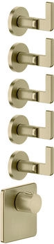 Gessi Inciso Hochleistungs-Thermostat mit 5 Wegen messing geb&uuml;rstet (58220727)