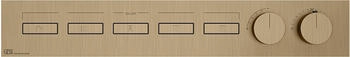 Gessi Hi-Fi Unterputz-Thermostat f&uuml;r 5 Verbraucher 3/4" warm bronze geb&uuml;rstet (63018726)