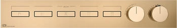 Gessi Hi-Fi Unterputz-Thermostat f&uuml;r 5 Verbraucher 3/4" warm bronze geb&uuml;rstet (63018735)