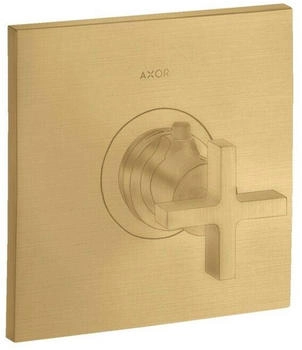 Axor Citterio Thermostat 59l/min Highflow Unterputz mit Kreuzgriff brushed gold optic (39716250)