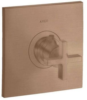 Axor Citterio Thermostat 59l/min Highflow Unterputz mit Kreuzgriff brushed red gold (39716310)