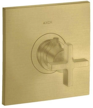 Axor Citterio Thermostat 59l/min Highflow Unterputz mit Kreuzgriff brushed brass (39716950)
