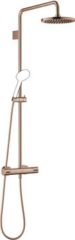 Dornbracht Showerpipe mit Brause-Thermostat Kopfbrause 220mm bronze gebürstet (3445997942)