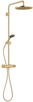 Dornbracht Showerpipe mit Brause-Thermostat Kopfbrause 300mm messing gebürstet (3446097928)