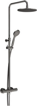 Gessi Duschsäule-Thermostat mit Antikalk-Kopfbrause metall schwarz (35175706)