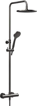 Gessi Duschsäule-Thermostat mit Antikalk-Kopfbrause metall schwarz gebürstet (35175707)