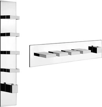 Gessi Rettangolo Wellness Unterputz-Thermostat f&uuml;r 4 Verbraucher 3/4" (43028___)