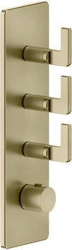 Gessi Inciso Hochleistungs-Thermostat mit 3 Wegen messing geb&uuml;rstet (58206727)
