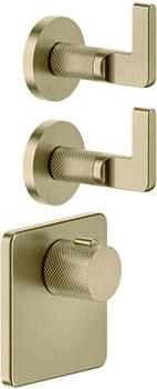 Gessi Inciso Hochleistungs-Thermostat mit 2 Wegen messing geb&uuml;rstet (58214727)