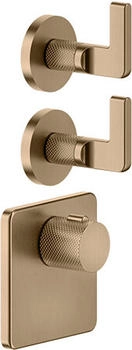 Gessi Inciso Hochleistungs-Thermostat mit 2 Wegen warm bronze geb&uuml;rstet (58214726)