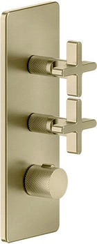 Gessi Inciso Hochleistungs-Thermostat mit 2 Wegen messing geb&uuml;rstet (58224727)