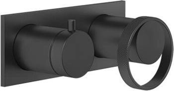 Gessi Anello 2-Wege Brause-Einhebelmischer schwarz matt (63379299)