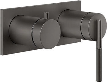 Gessi Ingranaggio 2-Wege Brause-Einhebelmischer metall schwarz geb&uuml;rstet (63579707)