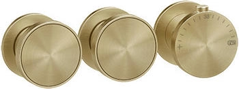Gessi Origini Hochleistung-Thermostat 2 Wege messing geb&uuml;rstet (66334727)