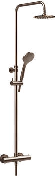 Gessi Duschs&auml;ule-Thermostat mit Antikalk-Kopfbrause kupfer geb&uuml;rstet (35173708)