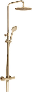 Gessi Duschs&auml;ule-Thermostat mit Antikalk-Kopfbrause warm bronze (35175735)