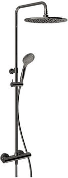 Gessi Duschs&auml;ule-Thermostat mit Antikalk-Kopfbrause metall schwarz (35177706)