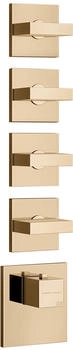 Gessi Rettangolo Wellness Unterputz-Thermostat f&uuml;r 4 Verbraucher 3/4" warm bronze (43218735)