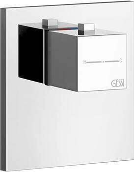 Gessi Rettangolo Wellness Unterputz-Thermostat messing geb&uuml;rstet (43252727)