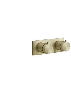 Gessi 316 Thermostat mit 3-Wege-Umlenkkartusche messing geb&uuml;rstet (54036727)