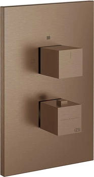 Gessi Rettangolo Unterputz-Thermostat f&uuml;r 3 Verbraucher kupfer geb&uuml;rstet (20190708)