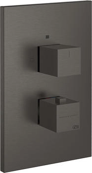 Gessi Rettangolo Unterputz-Thermostat f&uuml;r 3 Verbraucher metall schwarz geb&uuml;rstet (20190707)