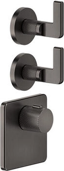 Gessi Inciso Hochleistungs-Thermostat mit 2 Wegen metall schwarz geb&uuml;rstet (58214707)