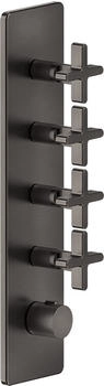 Gessi Inciso Hochleistungs-Thermostat mit 4 Wegen metall schwarz geb&uuml;rstet (58228707)