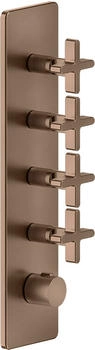 Gessi Inciso Hochleistungs-Thermostat mit 4 Wegen kupfer geb&uuml;rstet (58228708)