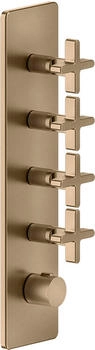 Gessi Inciso Hochleistungs-Thermostat mit 4 Wegen warm bronze geb&uuml;rstet (58228726)