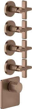 Gessi Inciso Hochleistungs-Thermostat mit 4 Wegen kupfer gebürstet (58348708)