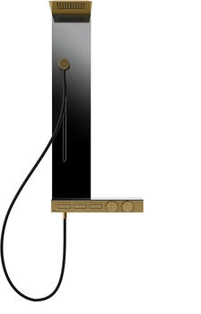Gessi Hi-Fi Duschs&auml;ule mit Hand- Kopf- und Schwallbrause warm bronze geb&uuml;rstet (63041726)